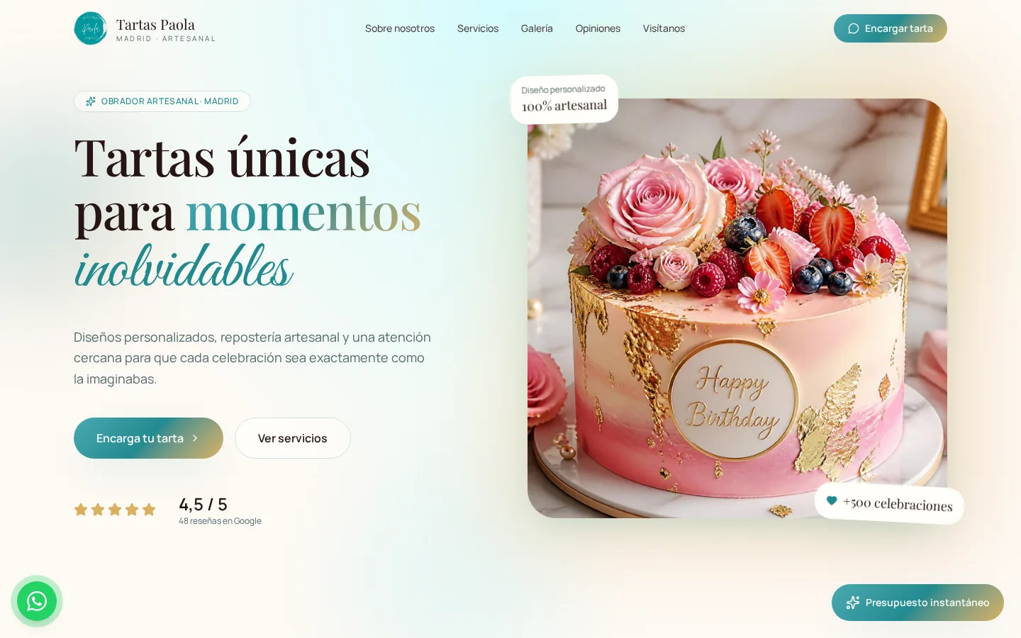 Tartas Paola — Bakery · Web